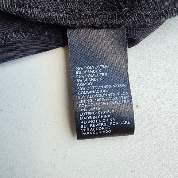 Perceptions New York Dress Lace Black Lace Short Sleeves Womens Stretch Sz M - Picture 10 of 14